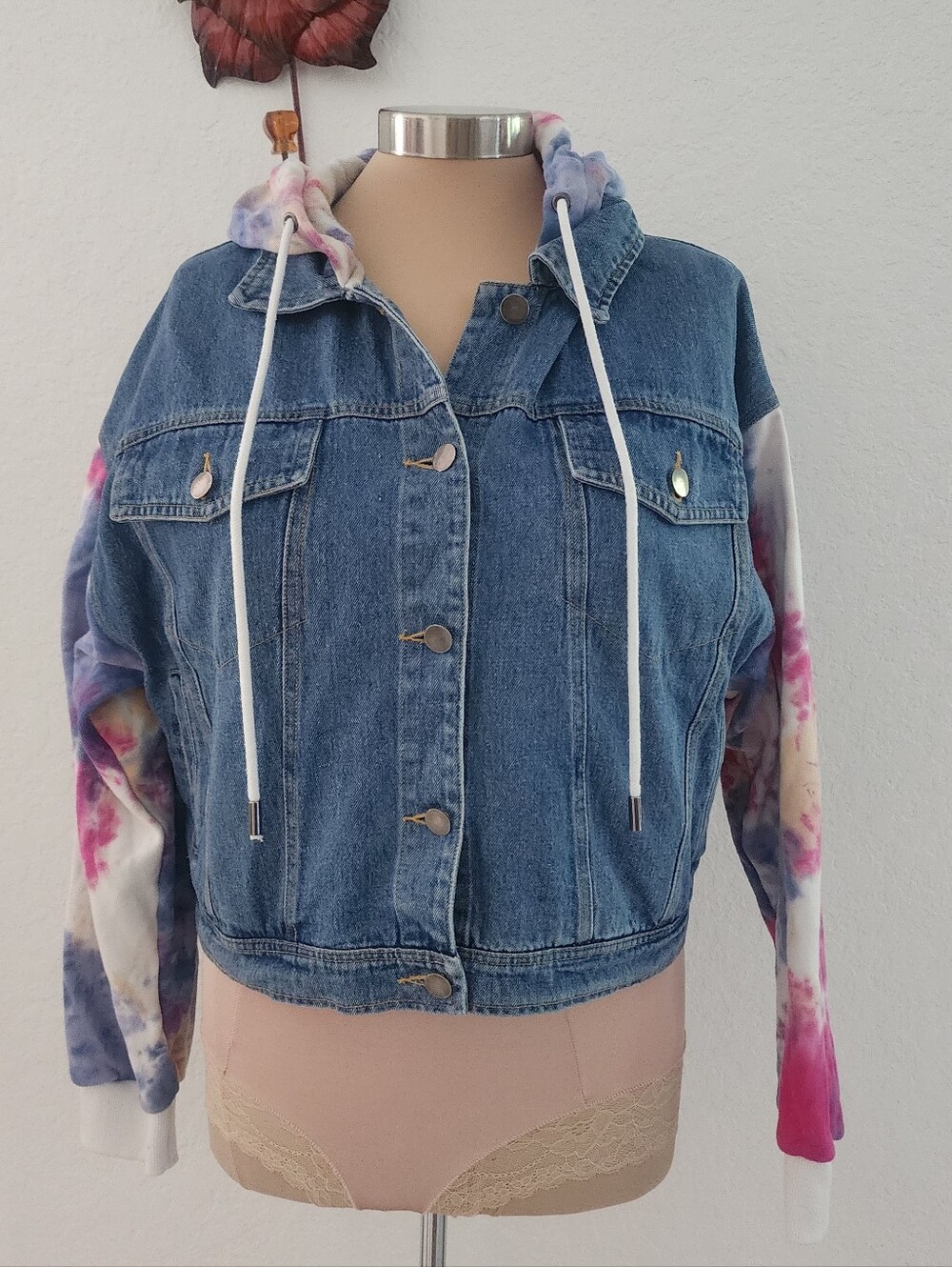 AQUA | Women's Denim Tye Dye Jacket